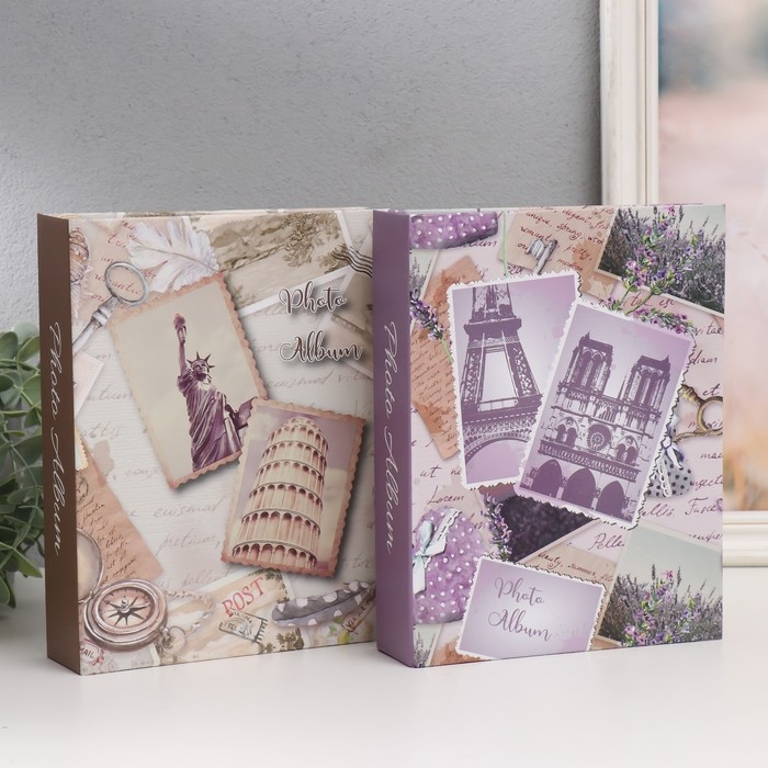 Фотоальбом на 100 фото 15х20 см Фотоальбом на 100 фото 15х20 см "Винтажные фотографии" МИКС 5х17,5х23 см