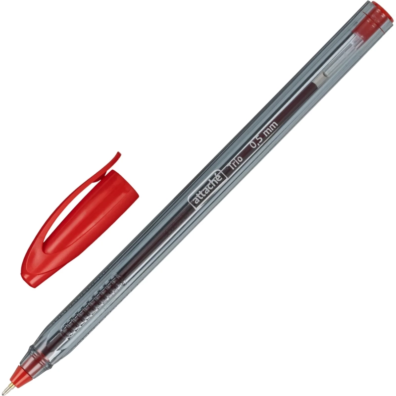 Ручка шариковая неавтомат. Attache Glide Trio 0,5мм, крас. Масл