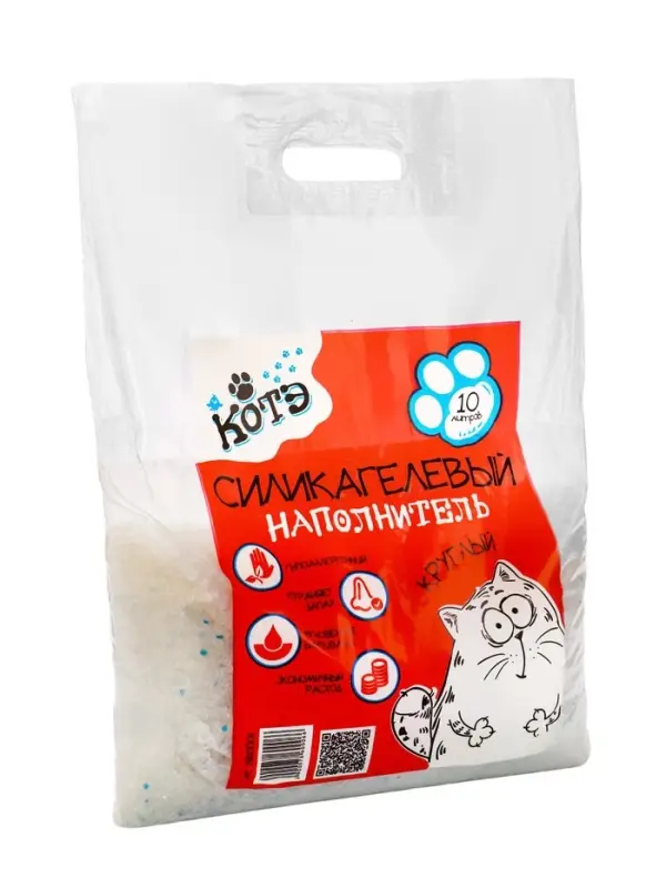 Наполнитель силикагелевый &laquo;Котэ&raquo;, круглый, 10 л