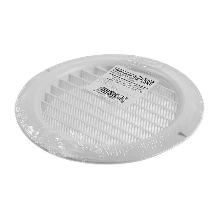 Решетка вентиляционная ZEIN, d=150 мм, круглая, с сеткой, с фланцем, неразъемная Решетка вентиляционная ZEIN, d=150 мм, круглая, с сеткой, с фланцем, неразъемная