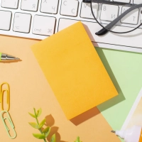 Стикеры Attache с клеев. краем 76х51, неон, оранж. 100л