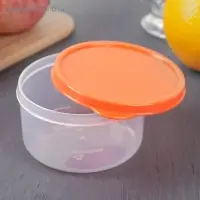 Набор контейнеров пищевых круглых Доляна, 3 шт: 150 мл, 300 мл, 500 мл, прозрачные, крышка оранжевая Набор контейнеров пищевых круглых Доляна, 3 шт: 150 мл, 300 мл, 500 мл, прозрачные, крышка оранжевая