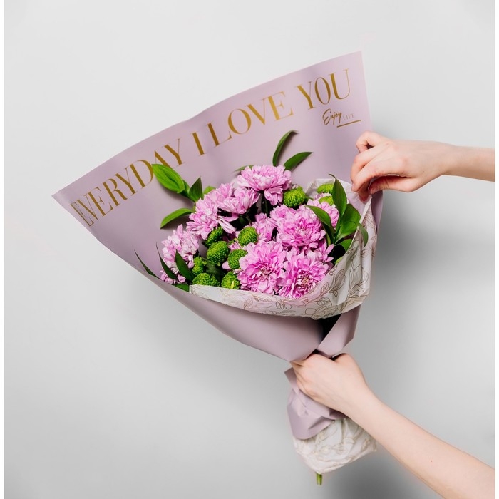 Плёнка для цветов упаковочная тишью влагостойкая «Цветы», белая, 0.6 x 10 м Плёнка для цветов упаковочная тишью влагостойкая «Цветы», белая, 0.6 x 10 м