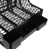 Лоток для бумаг Calligrata с отделениями для пишущих принадлежностей, вертикальный, 4 отделения, чёрный