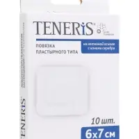 Лейкопластырь бактерицидный с серебром TENERIS, нетканая основа, 6&times;7 см, 1 шт.