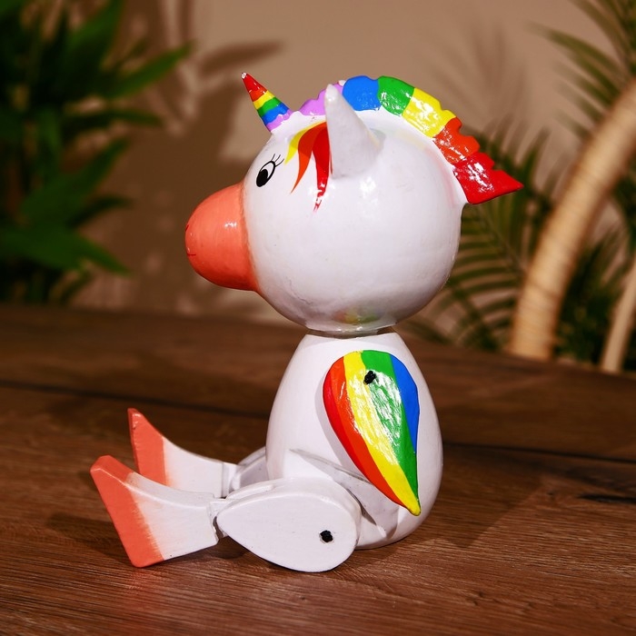 Сувенир "Единорожик" висячие лапки, дерево 30 см