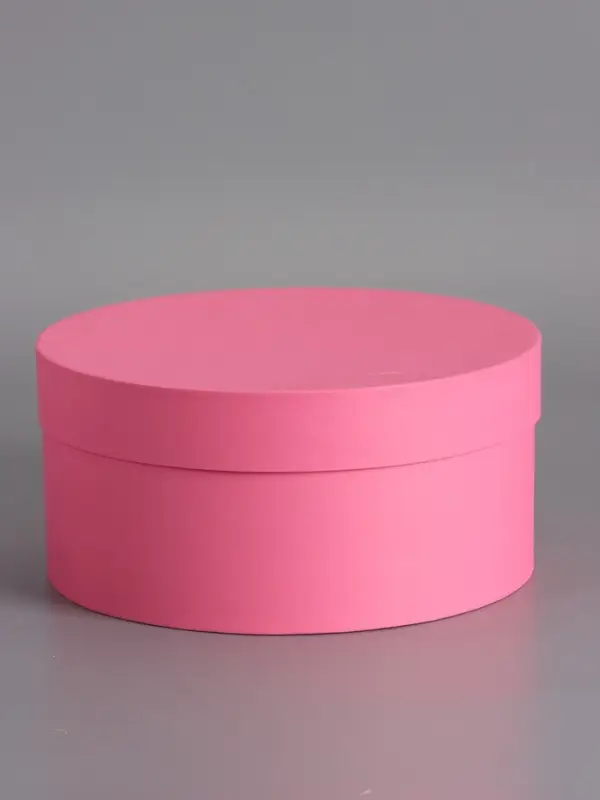 Коробка круглая розовая, 25 х 12 см