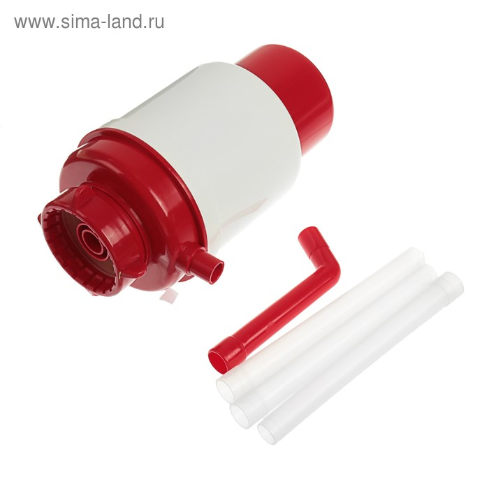 Помпа для воды  Помпа для воды "Дельфин" Эко, механическая, под бутыль от 11 до 19 л, красная