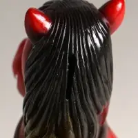 Копилка "Огненный конь с деньгами" 21 см, красный