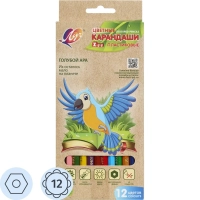 Карандаши цветные шестигранные ZOO 12 цв. (пластиковые) 29С 1740-08