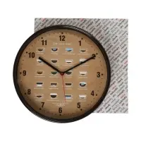 Часы настенные, интерьерные "Кофе", плавный ход, d-30.5см, коричневые