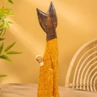 Сувенир «Кошка», 60×14×6 см, дерево, коричневый, МИКС
