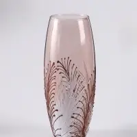 Ваза &laquo;Креман&raquo; овал, шоколад, h=26 см, стекло, светло-коричневая