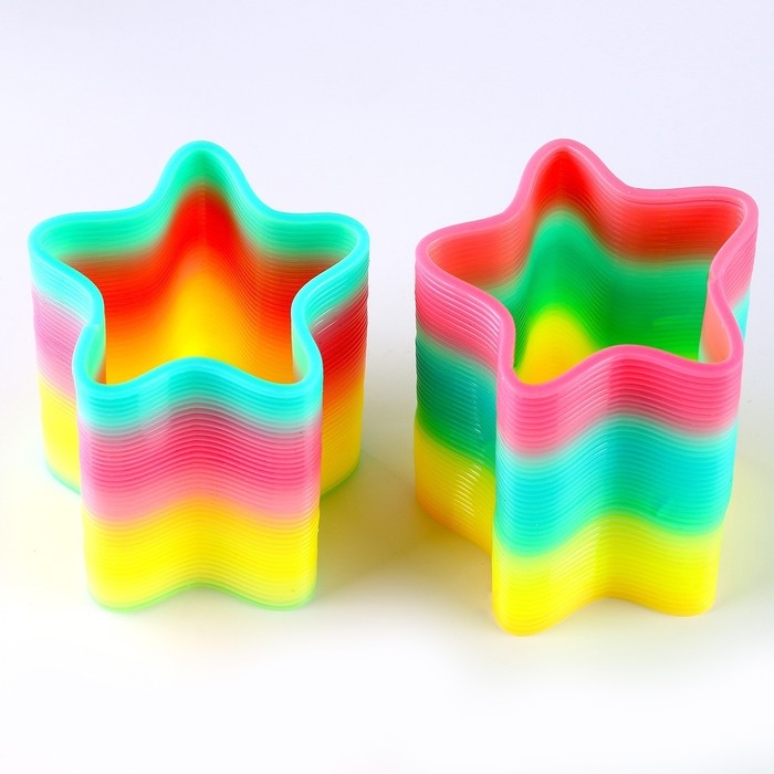 Новогодний подарок. Пружинка - радуга «Дракоша», в форме звезды, цвета МИКС, d = 5 см, в коробке