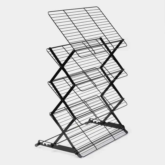 Решётка для глазирования и остывания кондитерских изделий KONFINETTA, 4 яруса, 43.5&times;25.5&times;8 см, чёрная