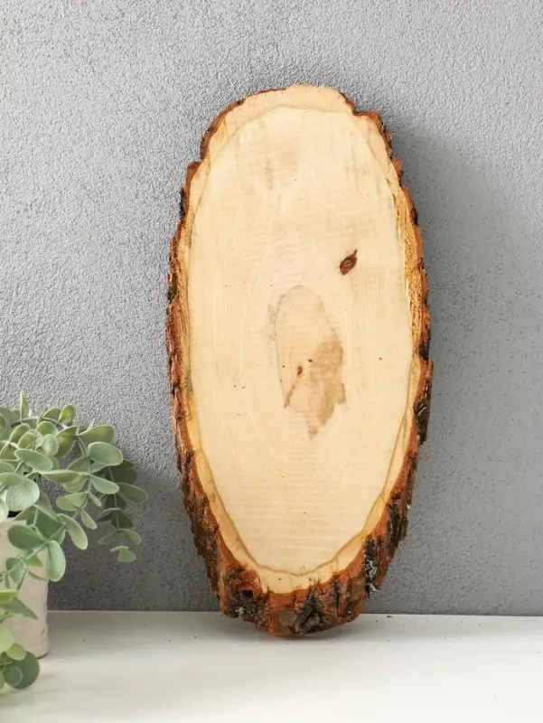 Спил осины, косой, слэб для декора, 30&times;14&plusmn;2 см