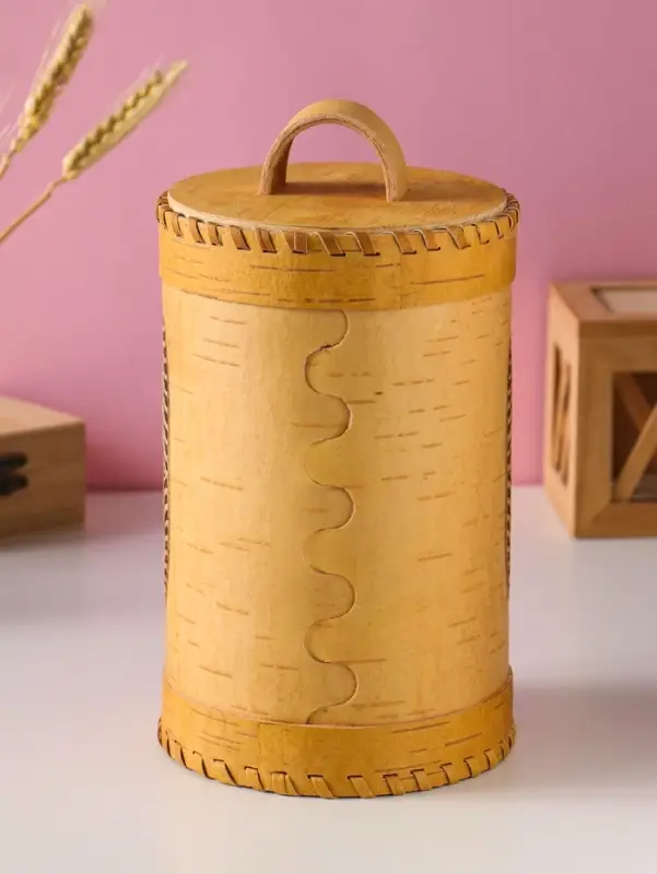 Туес &laquo;Подсолнухи&raquo;, 12х17см береста