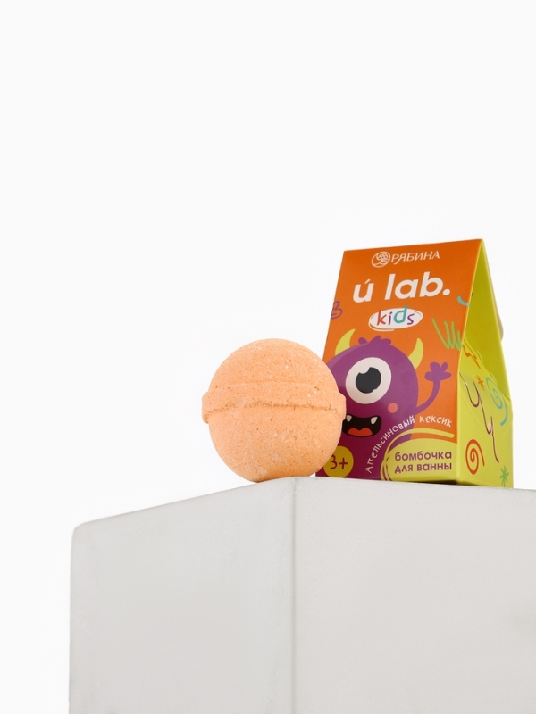 Детский бурлящий шар «Монстрики», аромат апельсиновый кексик 40 г, URAL LAB Детский бурлящий шар «Монстрики», аромат апельсиновый кексик 40 г, URAL LAB
