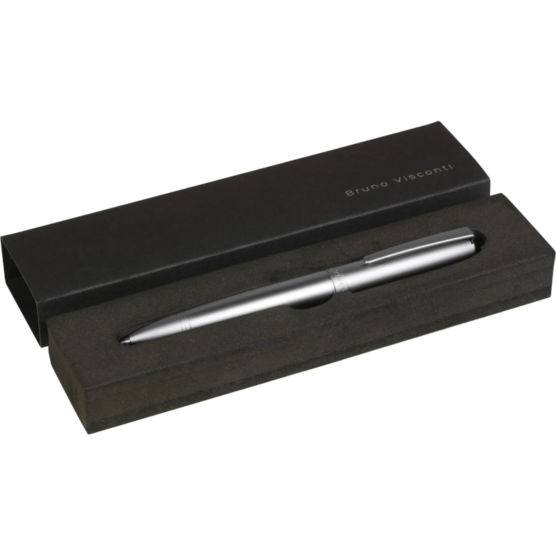 Ручка шариковая SORRENTO 1.0мм,син, корп.сереб/фут.черн,20-0346/09