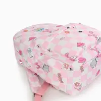 Рюкзак школьный на молнии, с карманами, в клетку, 28&times;11.5&times;40 см, розовый