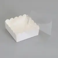 Коробочка для печенья, белая, 12 х 12 х 5 см набор 5 шт