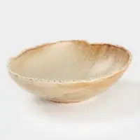 Салатник Magistro Organic brown, овальный, 800 мл, 20.5&times;16.5&times;5.5 см, фарфор, бежевый