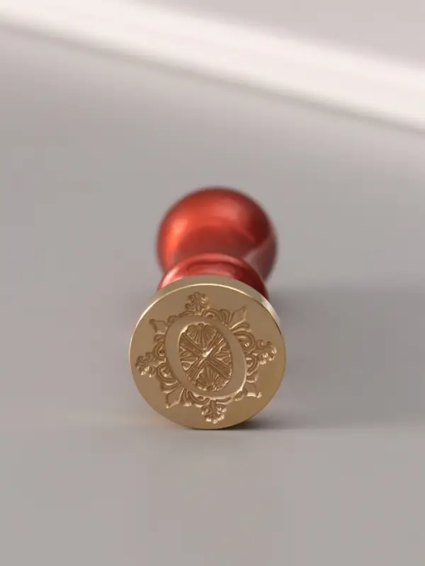 Печать для сургуча с пластиковой ручкой &laquo;Буква O на вензеле&raquo;, 2.5&times;2.5&times;6.3 см