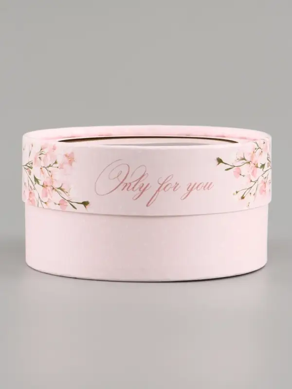 Коробка подарочная с окном Only for you, 12&times;12&times;5 см, круглая