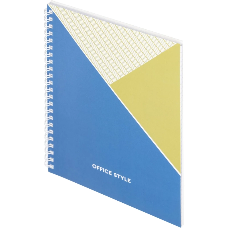 Бизнес-тетрадь А5,48л,обл.карт,греб,кл,Office Style,голубая