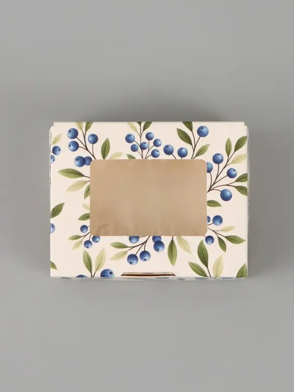 Коробка подарочная с окном &laquo;Ягоды&raquo;, 10&times;8&times;3.5 см, самосборная