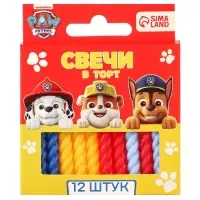 Набор свечей для торта «С Днем Рождения», 12 штук, Щенячий Патруль