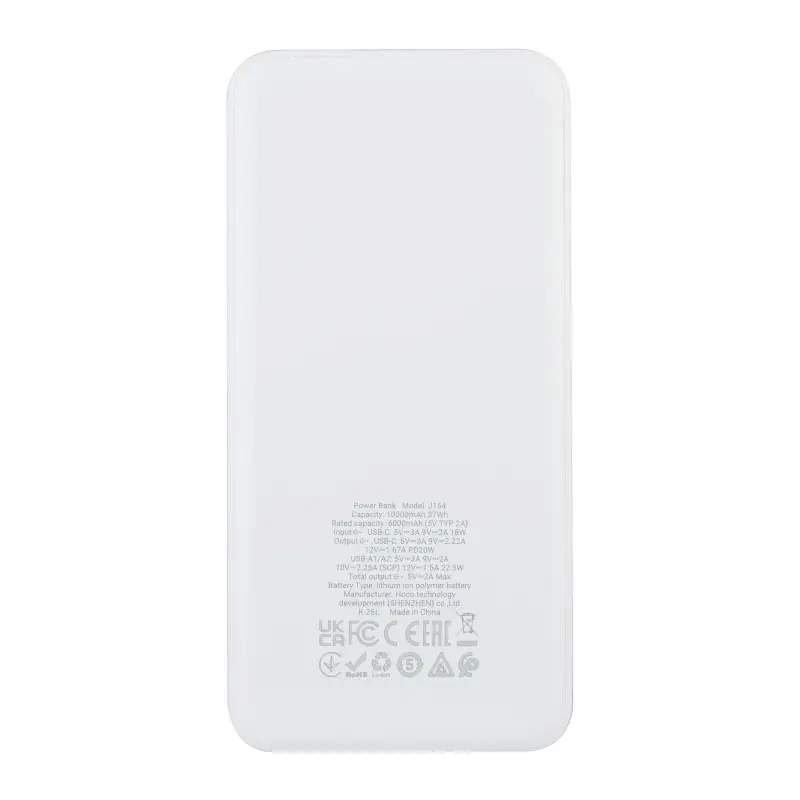 Внешний аккумулятор 10000 mAh J154 HOCO белый