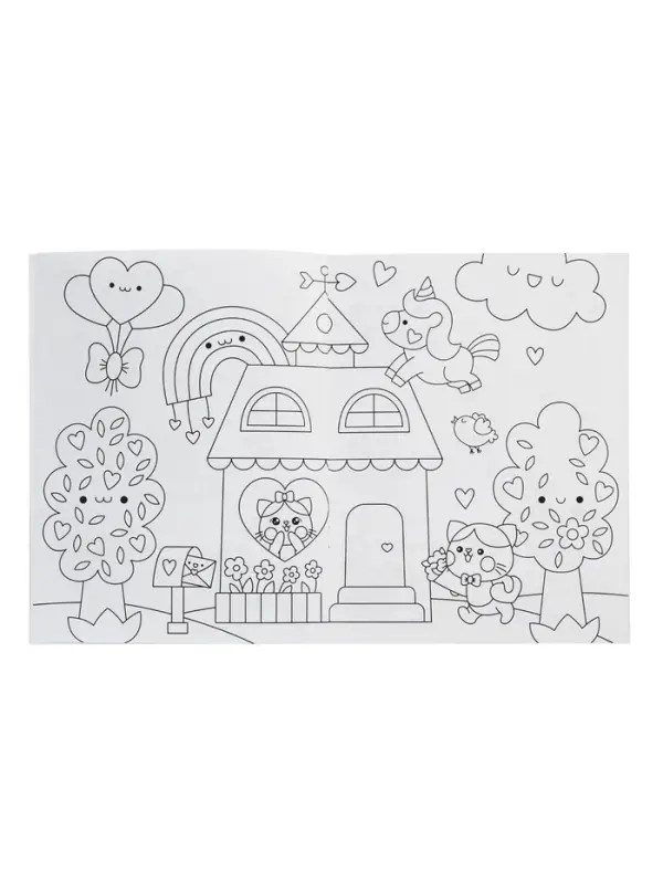 Аниме-раскраски с наклейками "Кавайные котики" 8 стр.