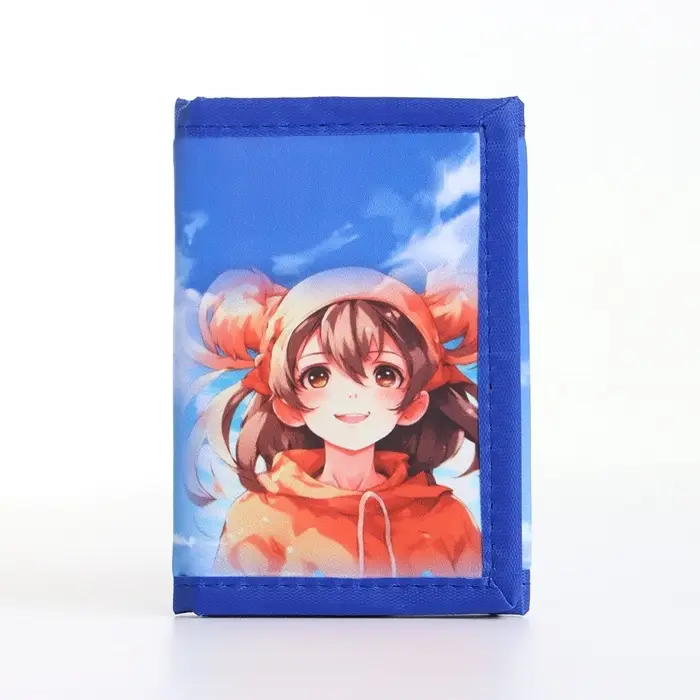 Кошелёк детский Выбражулька &laquo;Аниме&raquo;, на липучке, голубой