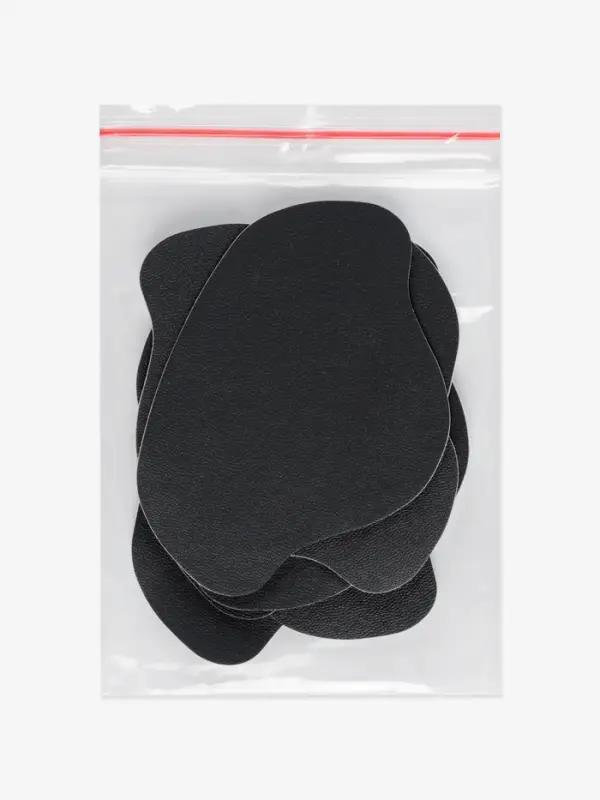 Набор заплаток для ремонта подпяточников обуви, из кожзама, клеевые, 6 шт., серый