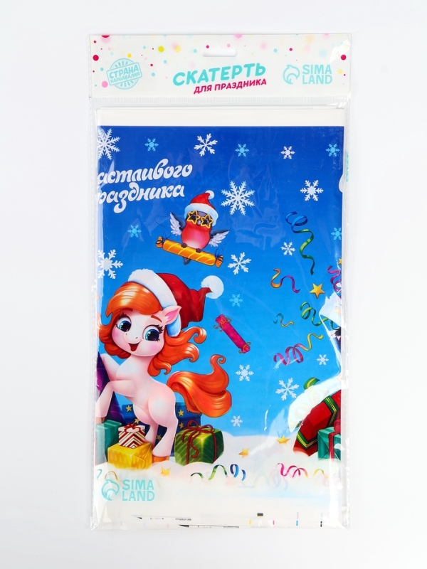 Скатерть «Новый год», единорожки, 180×137 см Скатерть «Новый год», единорожки, 180×137 см