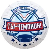 Воздушные шары фольгированные «Хоккей. Ты чемпион», 5 шт.