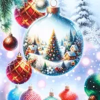 Пакет подарочный новогодний ламинированный, «Шар Новогодний» , 26×12×32 см