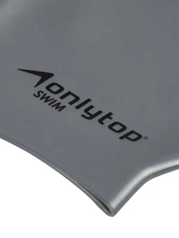 Шапочка для плавания взрослая ONLYTOP, силиконовая, 46 г, обхват 54-60 см, серая