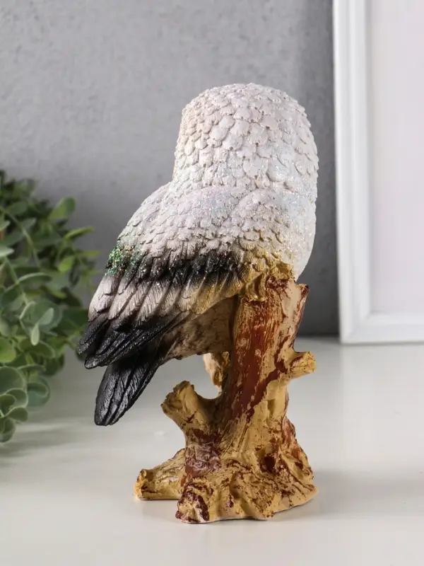 Фигура  Фигура "Сова на коряге" с глиттером, 22х14 см,