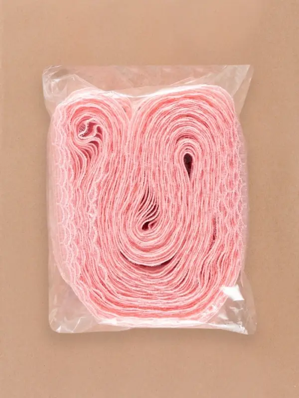 Кружево на сетке &laquo;Цветы&raquo;, 50 мм, 11&plusmn;1 м, нежно-розовое