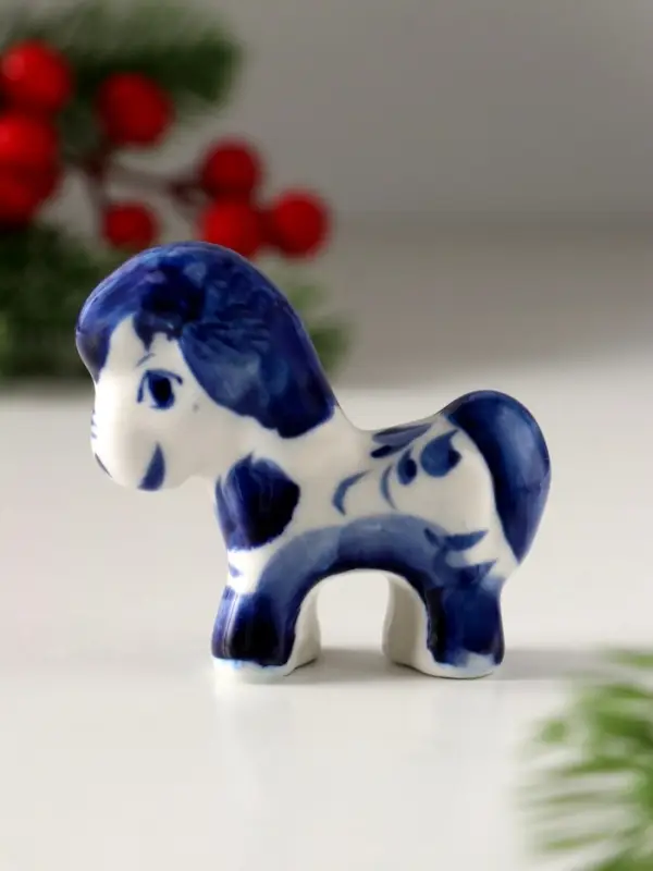 Сувенир Жеребенок, 6х6,5 см, гжель Сувенир Жеребенок, 6х6,5 см, гжель