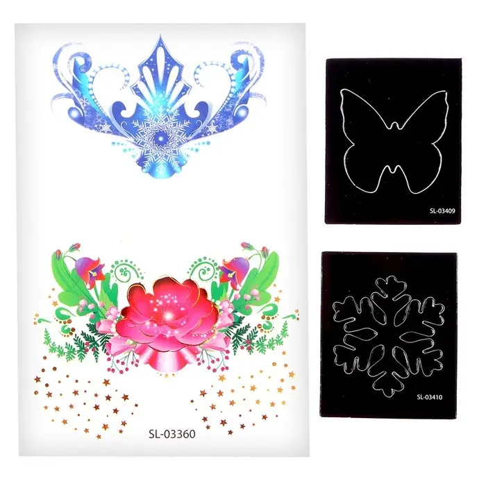 УЦЕНКА Набор детских татуировок для лица и тела «Принцесса зима», с прядями, в пакете, МИКС УЦЕНКА Набор детских татуировок для лица и тела «Принцесса зима», с прядями, в пакете, МИКС