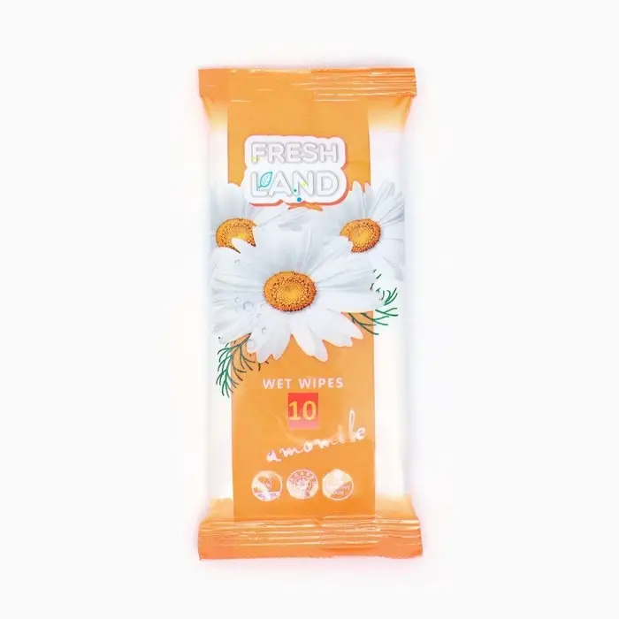 Влажные салфетки  Влажные салфетки "Freshland" гигиенические,с антибактериальным эффектом, 10 шт.