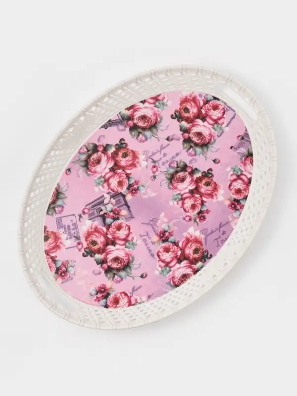 Поднос овальный Доляна &laquo;Пастораль&raquo;, 39&times;29&times;3.5 см, цвет МИКС