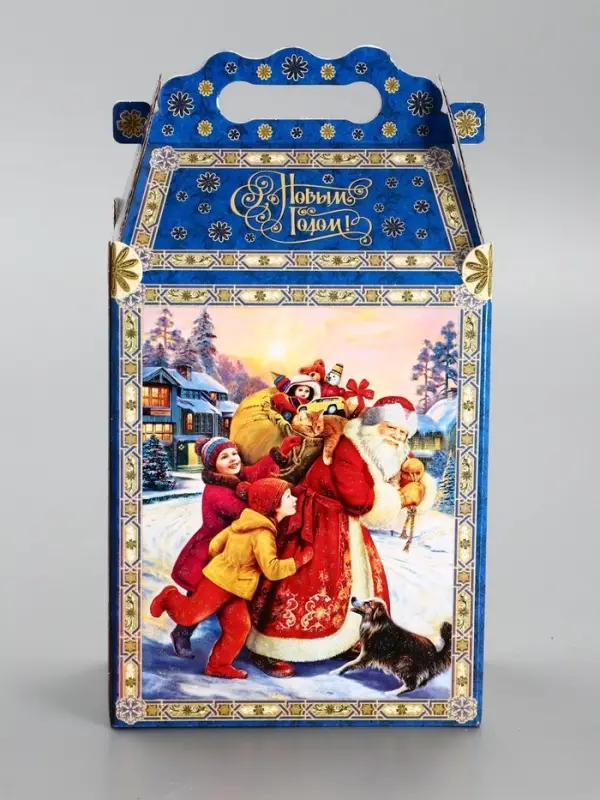 Подарочная новогодняя коробка «Атмосфера», для сладких подарков, 17.8×10×32.5 см Подарочная новогодняя коробка «Атмосфера», для сладких подарков, 17.8×10×32.5 см