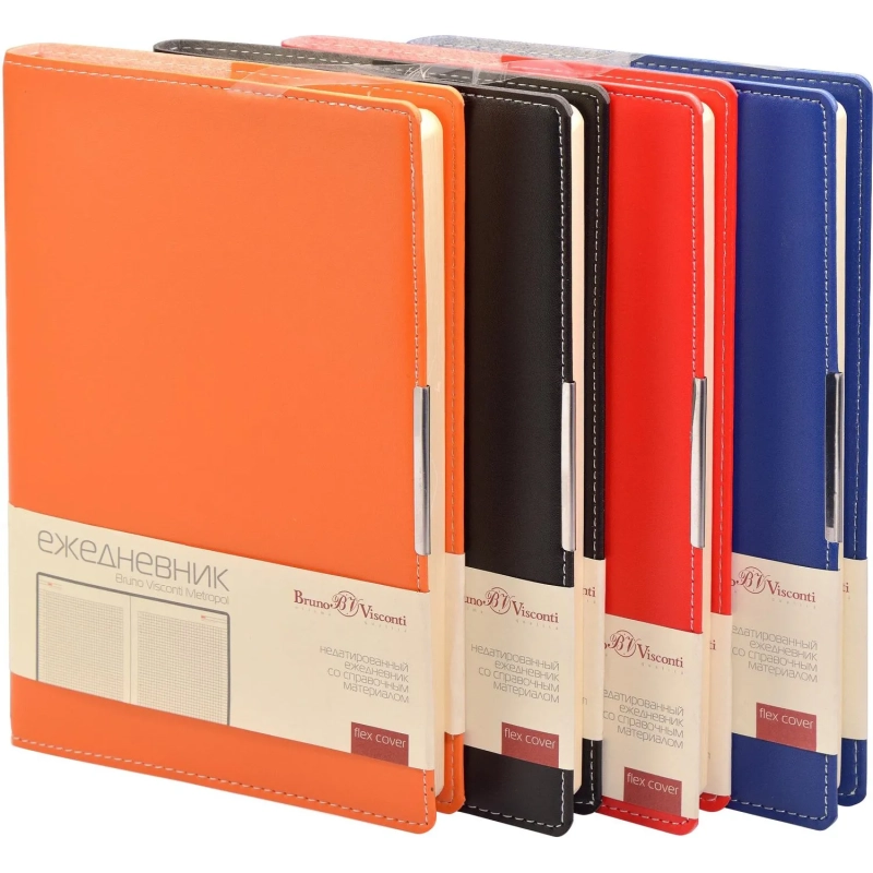 Ежедневник недатированный черный А5  METROPOL  3-491/03