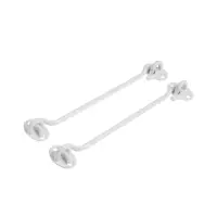 Крючок ветровой LOCKLAND KV001, L=200 мм, нержа, цвет белый, 2 шт