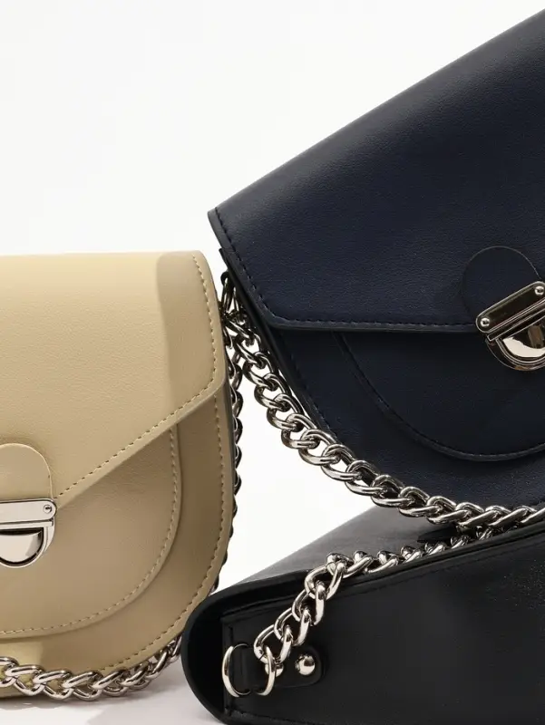 Сумка женская мессенджер TEXTURA на клапане, 17&times;10&times;18 см, бежевая