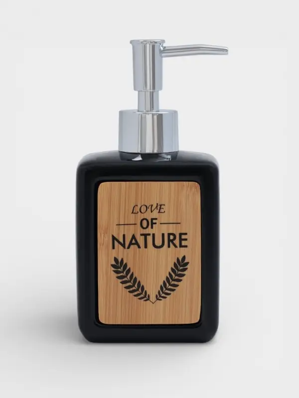 Дозатор для мыла SAVANNA &laquo;Природа&raquo;, 350 мл, чёрный